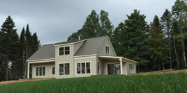 seaside house with double integrated dormer
